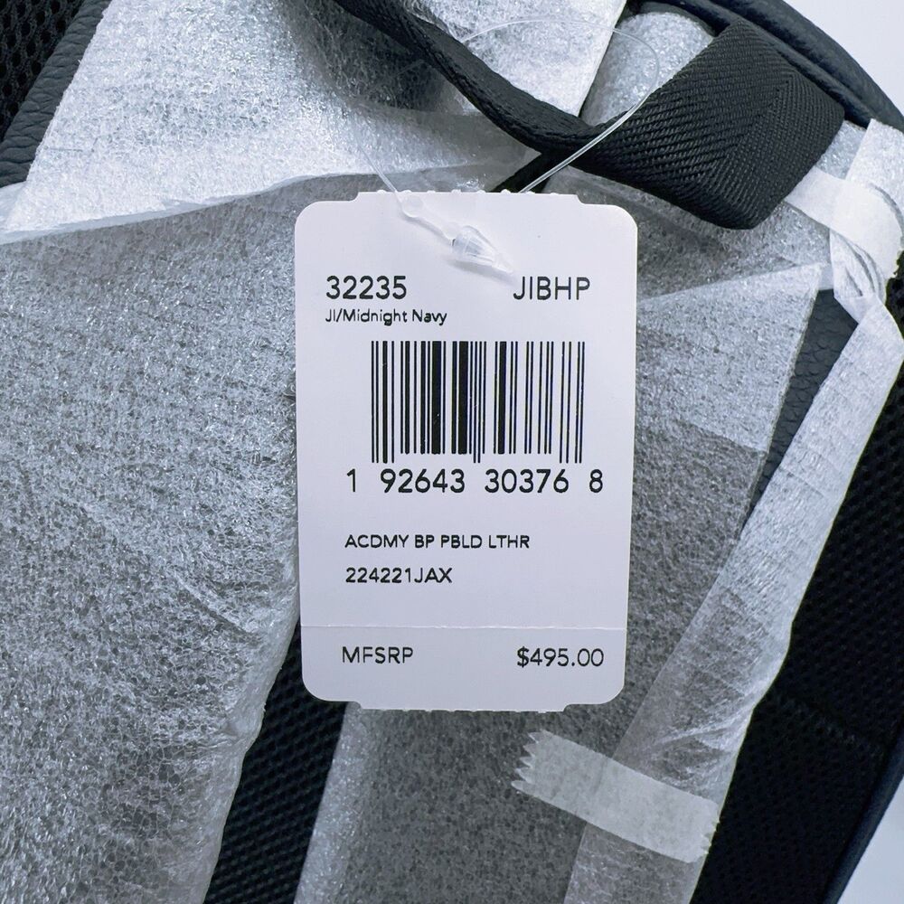 Coach 32235 Academy Backpack Style Midnight Navy Black Copper Pebbled Leather - Picture 6 of 11